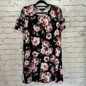 Vibe Pink and White Flutter Sleeve Sundress